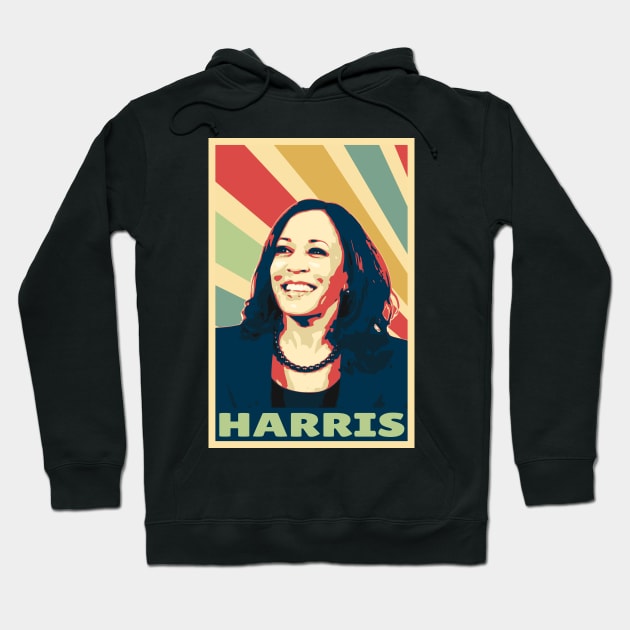 Kamala Harris Vintage Colors Hoodie by Nerd_art